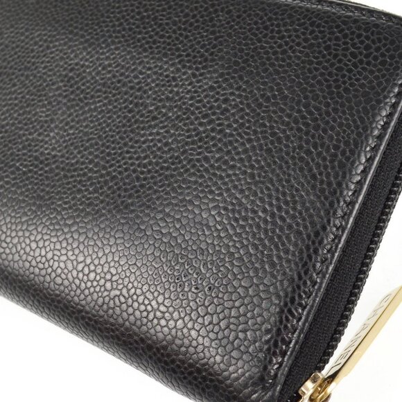 Chanel Black Calfskin Zip Around Long Wallet - Picture 4 of 9